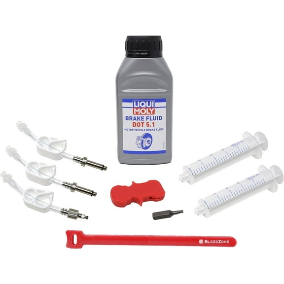 Bleed Kit for SRAM Brakes Including Code Guide Level and More with DOT 5.1 Fluid