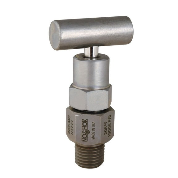 Bleed Valve, Hard Seat, 1/2 NPT Male, Steel, 0.159" Bleed Port
