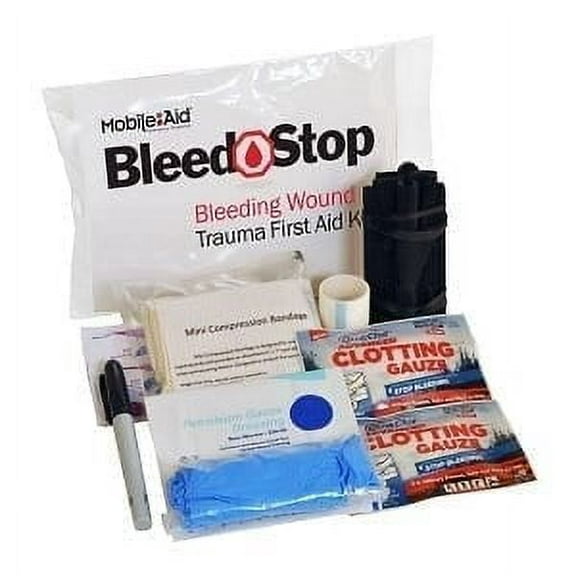 BleedStop Compact 200 Bleeding Wound Trauma First Aid Kit
