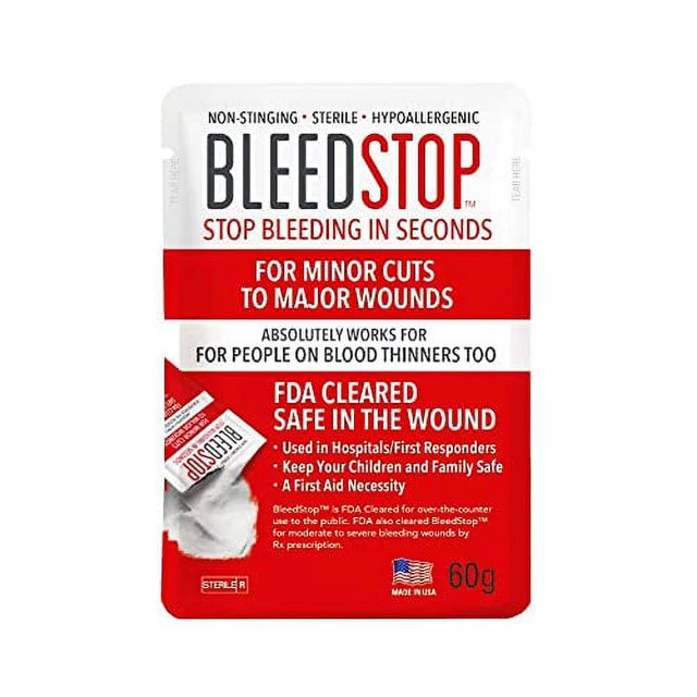 BleedStopâ„¢ First Aid Powder for Blood Clotting, Trauma Kit, Blood