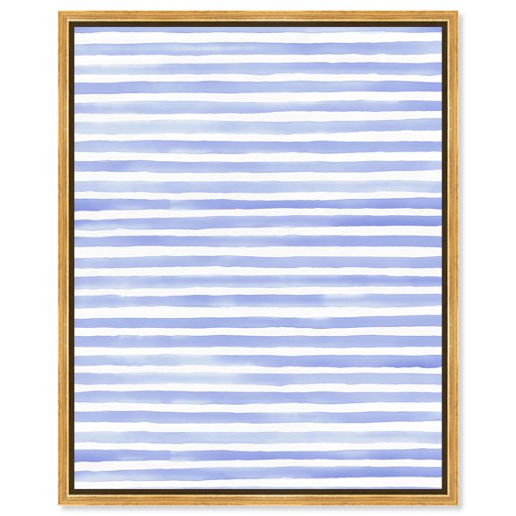 Bleeding Blues Canvas Print Blue Abstract Art by Art Remedy, Gold Frame, 36 x 45