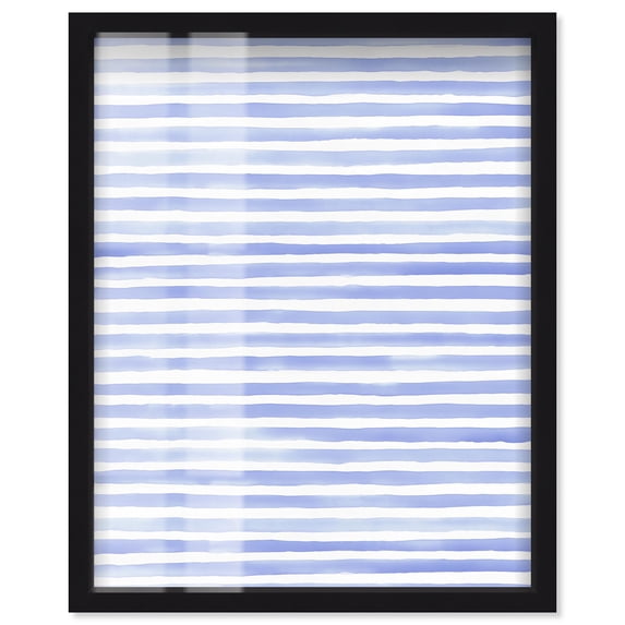 Bleeding Blues Shadowbox Print Blue Abstract Art by Art Remedy, Black Frame, 36 x 45
