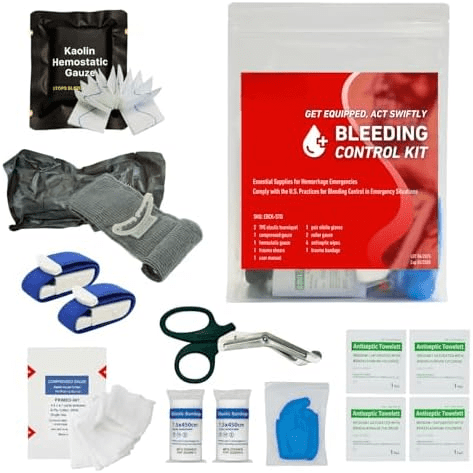 Bleeding Control Kit - Essential Supplies for Hemorrhage Emergencies | Quick Clot, Compact, Instant Access | Standard Pack 13 Pcs$$Sport & Recreation Other