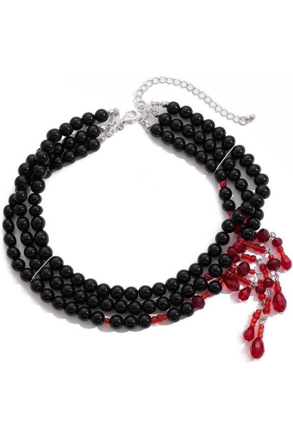 Bleeding Faux- Necklace for Women - Dripping Vampire Choker Necklace - Spooky Faux- Necklace for Halloween Party