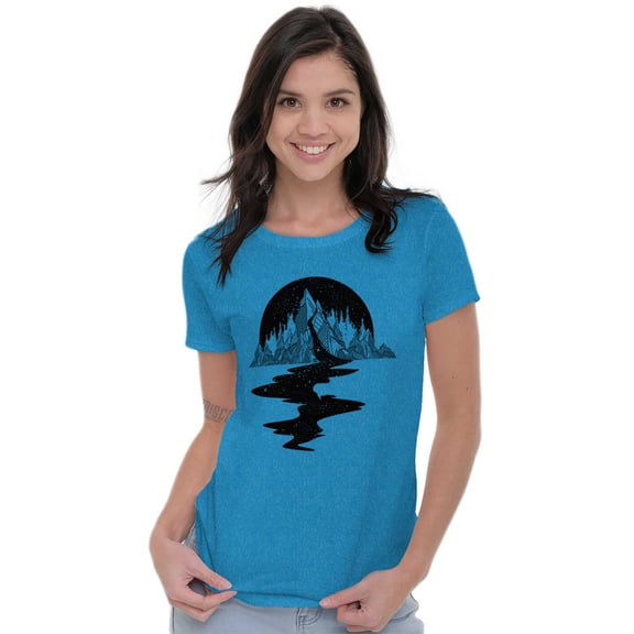 Bleeding Mountain Symbolic Spirit Womens Slim Fit Graphic Tee Brisco Brands L