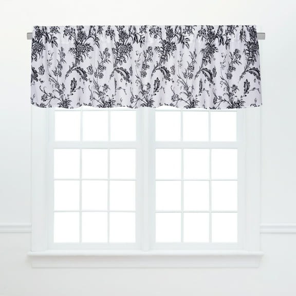 Bleighton Black Window Valance Set of 2