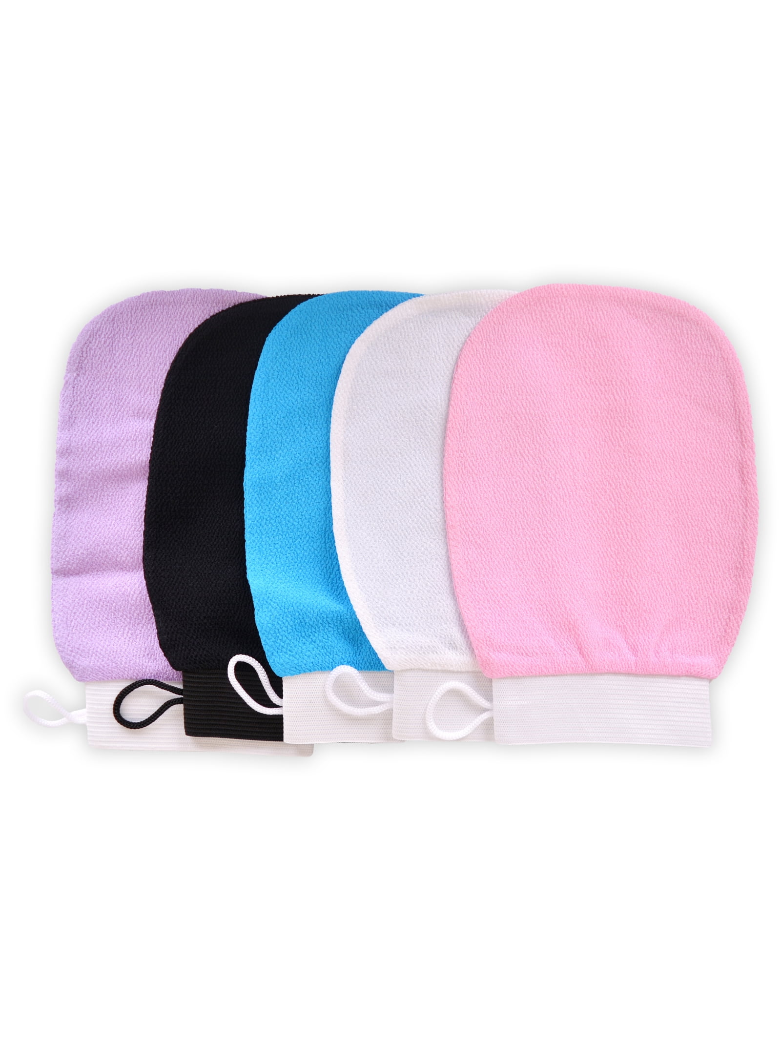 Bleiou 5 Pcs Korean Exfoliating Washcloth, Asian Exfoliating Mitt Bath