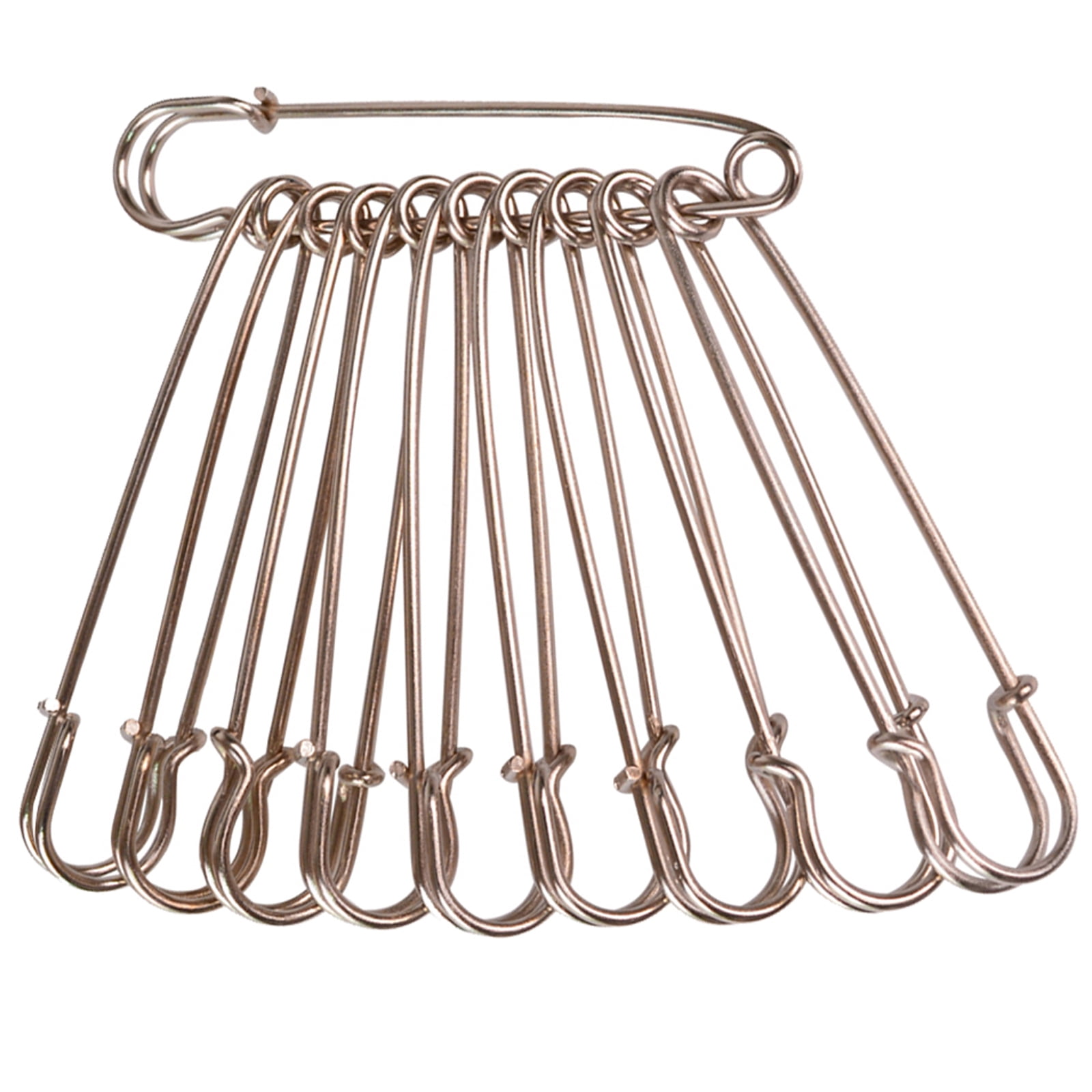 Bleiou 50 Pcs Safety Pins Heavy Duty Large Safety Pins Steel (Silver