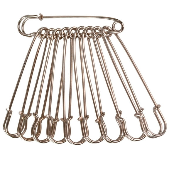 Bleiou 50 Pcs Safety Pins Heavy Duty Large Safety Pins Steel (Silver)