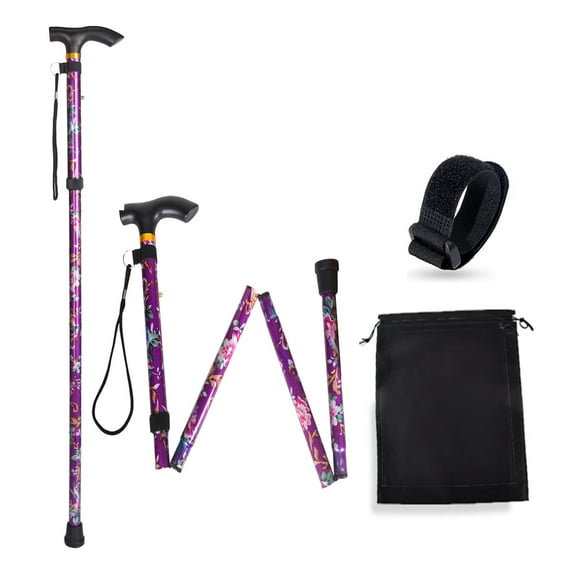 Bleiou Folding Cane Adjustable Walking Stick Lightweight Portable Hand Walking Cane for Men & Women, Canes for Seniors