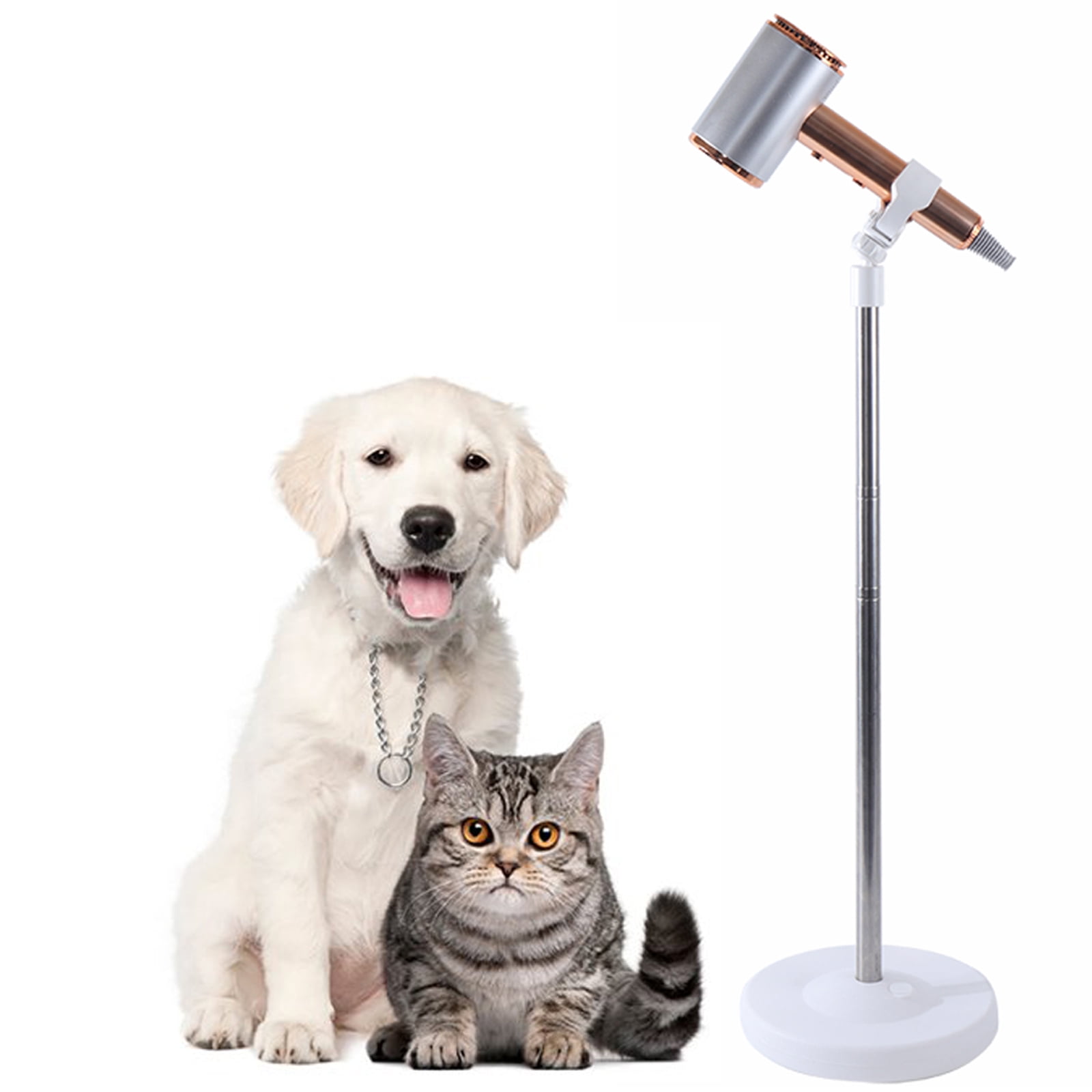 Bleiou Hair Dryer Stand Hand Free Blow Dryer Holder 360 Degree Rotation