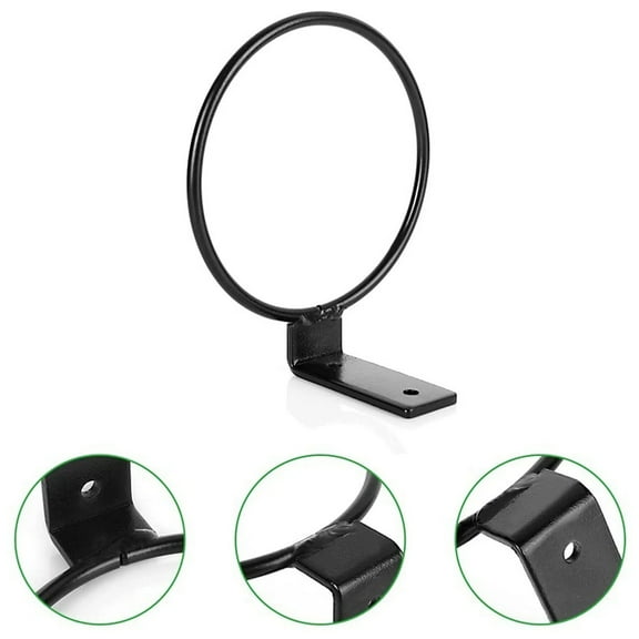 Blekii Black Metal Flower Pot Holder Ring – Wall-Mounted Planter Hook Bracket Flower pot stand ring