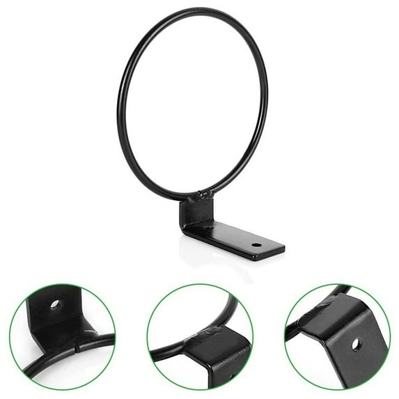 Blekii Black Metal Flower Pot Holder Ring – Wall-Mounted Planter Hook Bracket Flower pot stand ring