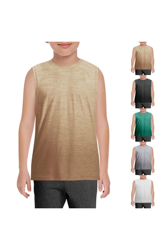 Children Imitation Cotton Printed Vest Olive Green 160