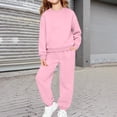 thumbnail image 1 of Blekii Childrens Unisex Sweatshirt Sweatpants Set, Children's Unisex Sweatshirt & Sweatpants Set, Solid Color Two Piece for Boys Girls, Casual Play Wear for Fall Winter Solid Color Two Piece, 1 of 6