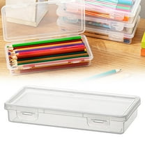Blekii Clear Brush Storage Box – Sturdy Case for Watercolor Pens, Drawing Tools & Stationery Transparent pencil case