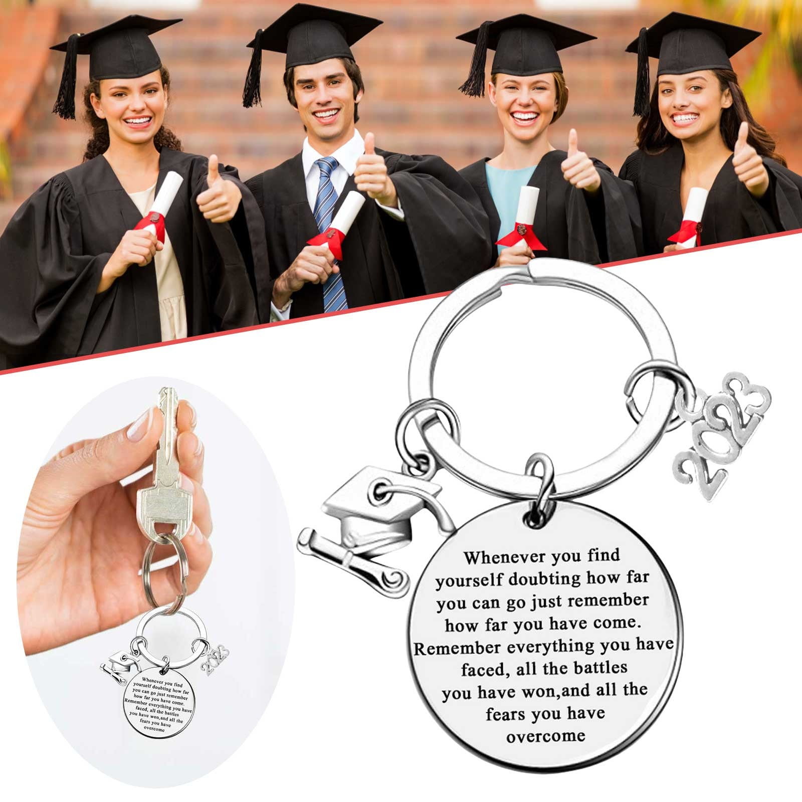 Blekii Clearance! 2024 Graduation Keychain Inspirational Graduation ...