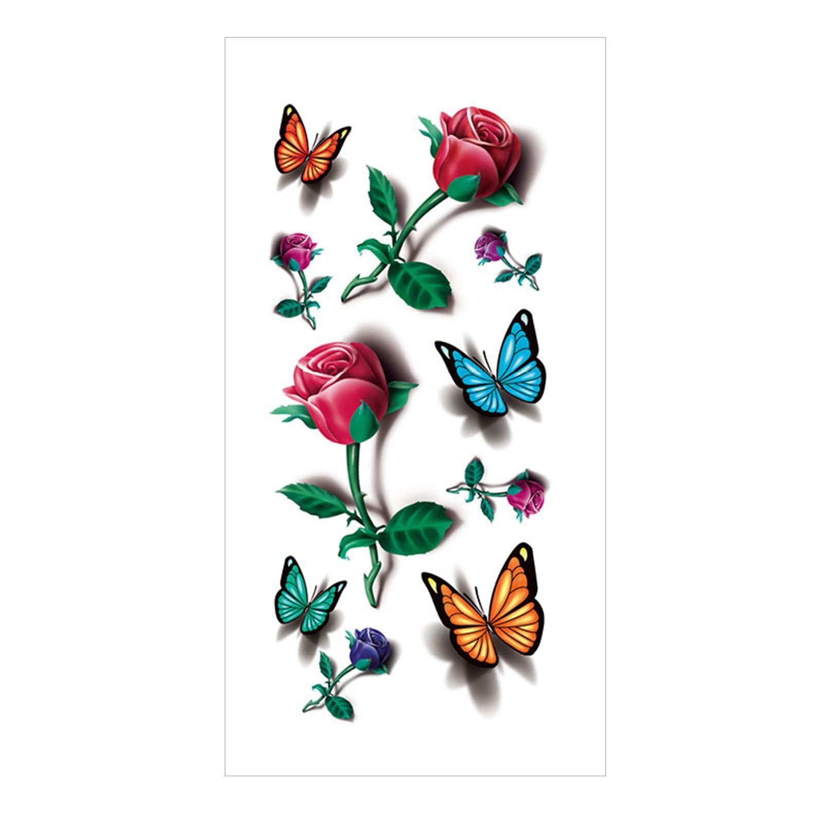 Blekii Clearance Butterfly Temporary Tattoo 3D Stickers Tattoo