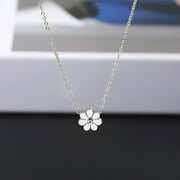 Blekii Clearance! Little Daisy Necklace Female Rose Gold Temperament Cold Wind Clavicle Chain Design Sense Flower Pendant Choker Necklace Gold 1