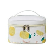 Blekii Cosmetic Bag Makeup Bag for Pouch Travel Beauty Zipper Organizer Bag Gifts for Girl Women, Leather Washable Waterproofs Makeup Bag Beige Clearance