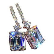 Blekii Earrings for Women Diamond Pair Gift Earrings Earrings Women Synthetic A Wedding Jewelry of Earrings Earrings Multicolor