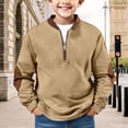 thumbnail image 1 of Blekii Kids Pullover Top Fleece Lined, Boys Hoodless Sweatshirt Long Sleeve Casual Winter Outerwear, Fall Outing, Winter Wear, Casual Wear, School, Play, Travel, Weekend, Seasonal Activities,, 1 of 4
