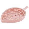 thumbnail image 1 of Blekii Leaf-Shaped Soap Dish – Storage Tray Holder for Bathroom Double Layer Leaf Soap Box Pink, 1 of 1