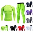 thumbnail image 1 of Blekii Men's Compression Workout Set, Tight Fit Running Tights & Top, Performance Moisture Wicking Sportswear, Gym Fitness Training Outfit, Speed Dry Exercise Gear, Enhanced Workout, 1 of 6