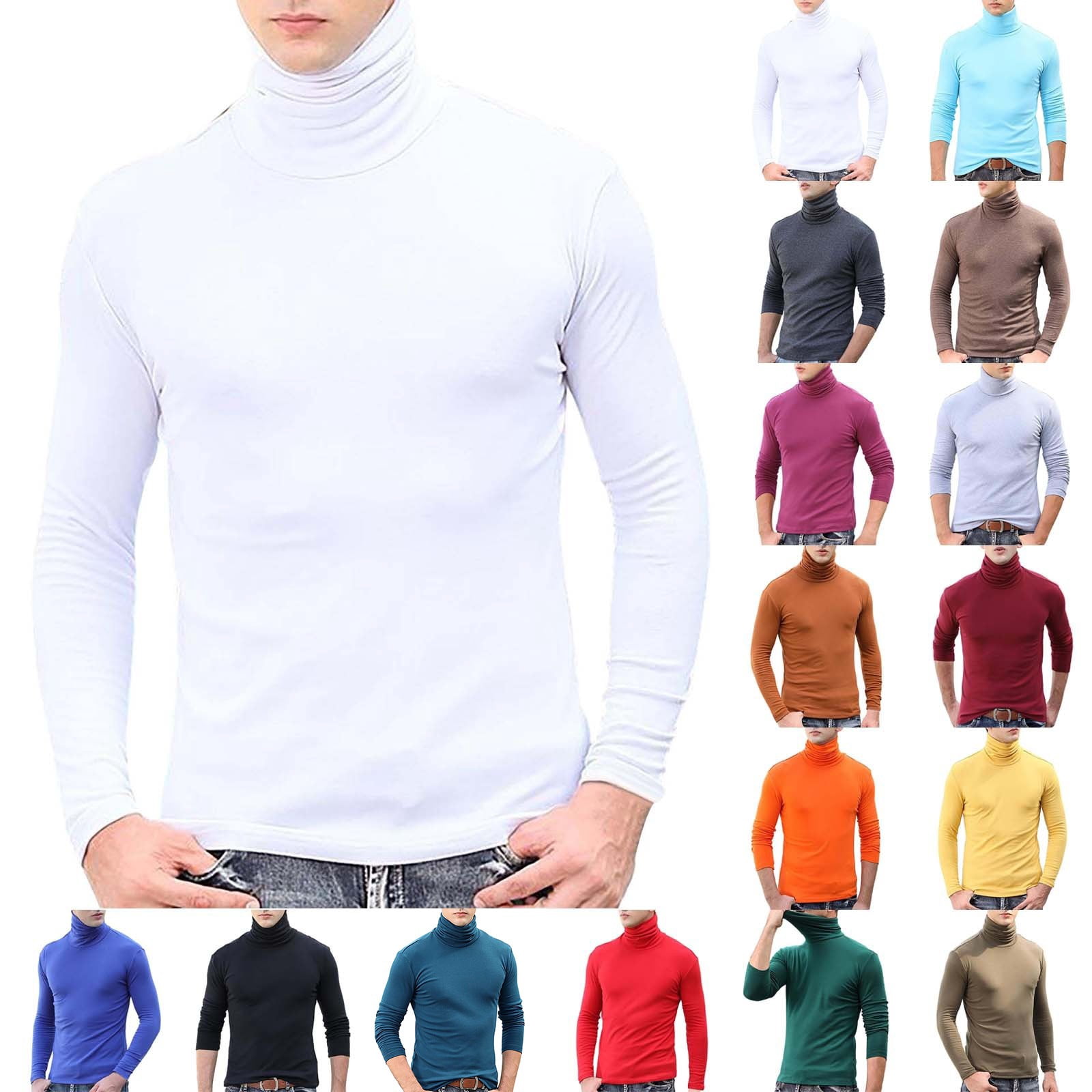 Blekii Men's Fashion Spring Summer Casual Round Neck Solid T-Shirt Top ...