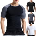 thumbnail image 1 of Blekii Men's Spring Summer Solid Color Quick Dry Tight Fit Sports Top - Breathable Compression Fabric, Basketball Training Design - Great for Intense Workout, Running, Gym Training,, 1 of 6
