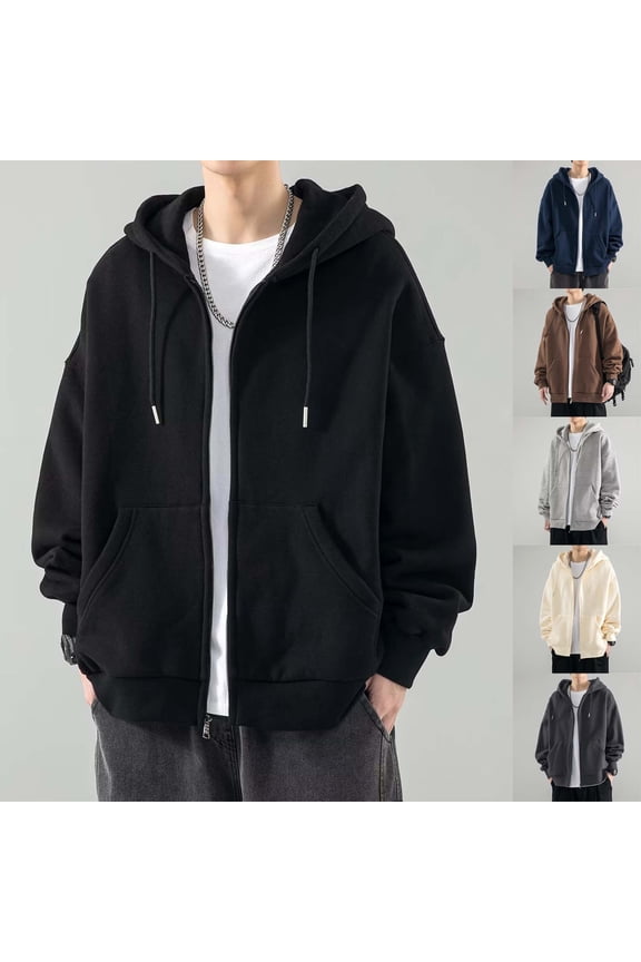 Men's Zip up Hoodie, Lightweight Cardigan Style Jacket, Couples Matching Casual Top, Spring Fall Layering Piece, Streetwear Inspired Outerwear, Versatile Hoodie for Daily
