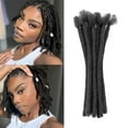 thumbnail image 1 of Blekii Pencil Size Human Hair Dreadlock Extensions 10pc- Full Handmade Locs for Women, Men & Kids, 1 of 7