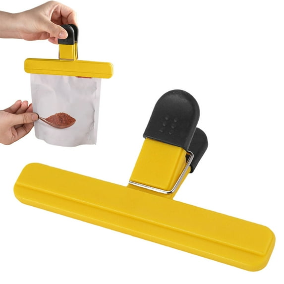 Blekii Plastic Sealing Clips – Reusable Snack/Tea/Potato Chip Bag Closers for Fresh Storage Snack moisture-proof sealing clip yellow large