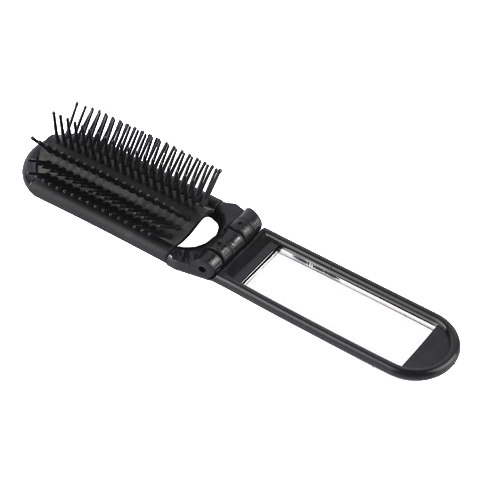 Blekii Portable Folding Hair Brush with Mirror Hair Compact AntiStatic