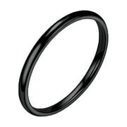 Blekii Rings Women Fashion Solid 9 25 Sterling Silver White Geometry Ring Jewelry Ring Rings for Women Black 5#