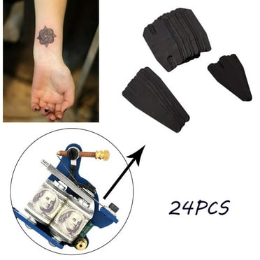 Blekii Temporary Tattoo Steel Supply Set Tempered 24Pcs Conventional Machine Kit Springs Accessories Black