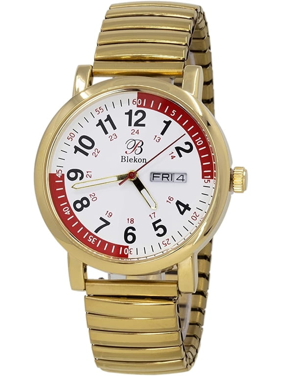 Adult Unisex Watch - Stretch Band, Easy Read Dial, Second Hand, Water Resistant Watch