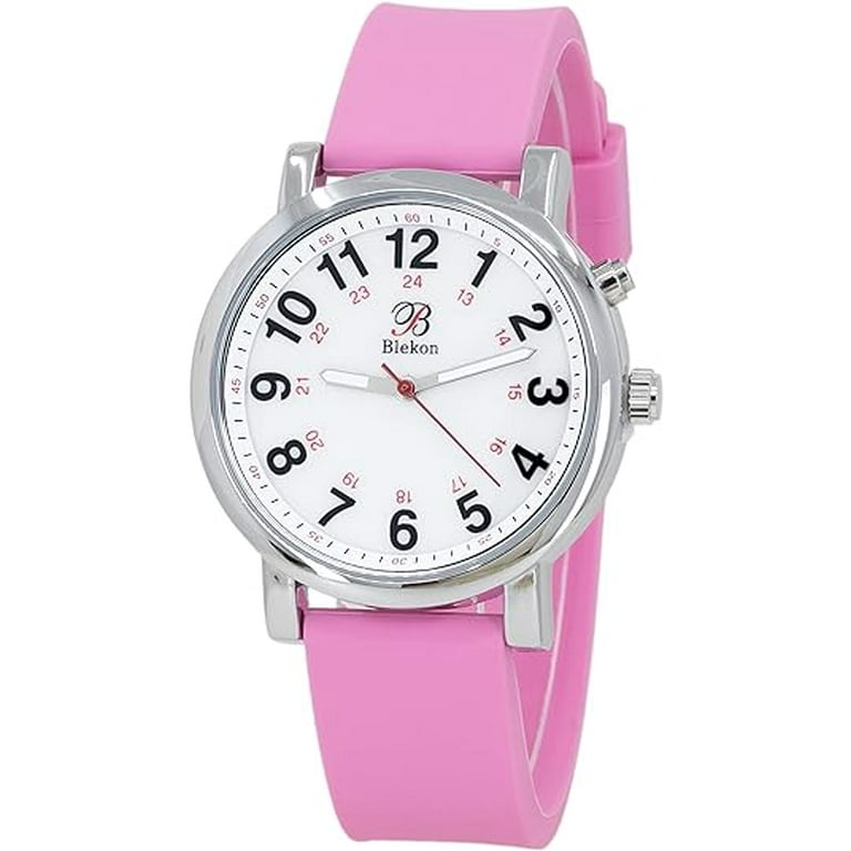 Blekon Brand SS 0794 WH Original Medical Nurse Watch Easy Read Light Up Dial Water Resistant Wrist watch