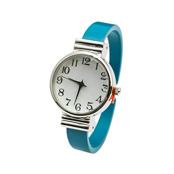 Blekon Collection Analog Quartz Women's 30mm Alloy Case Acrylic Cuff Bangle Watch