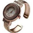 thumbnail image 1 of Blekon Collection Women's Crystal Bezel 32mm Round Face Mother of Pearl Dial Bangle Cuff Watch, 1 of 3