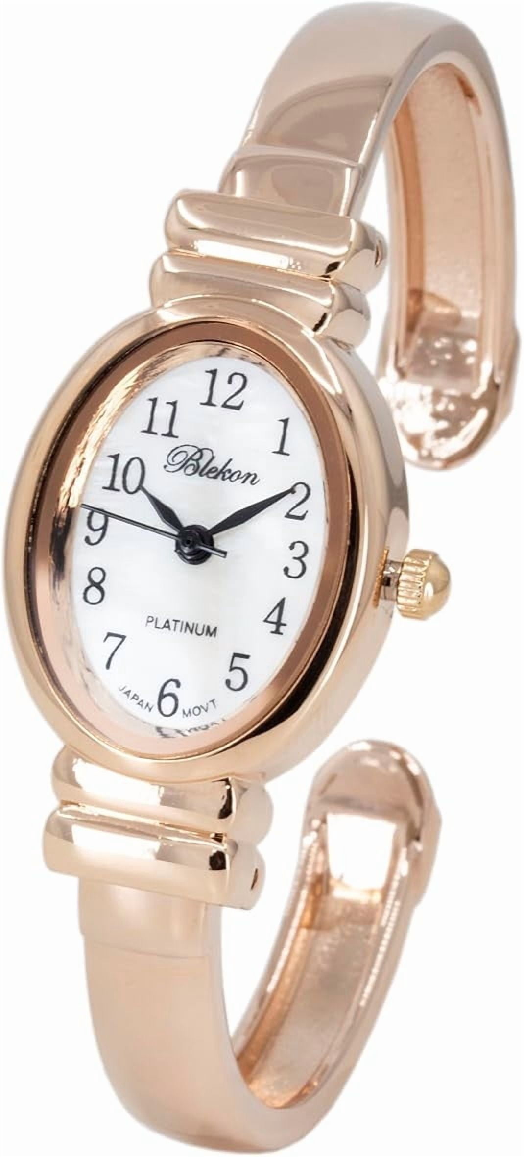 Blekon Collections 20mm Platinum Women's Cuff Watch 8200
