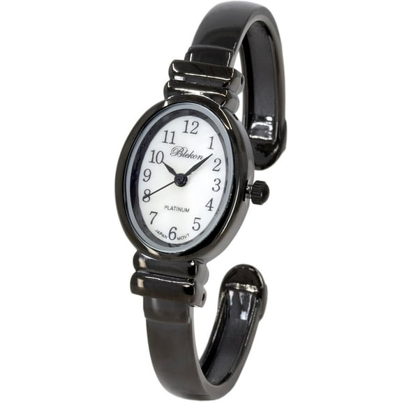Blekon Collections 20mm Platinum Women's Cuff Watch 8200