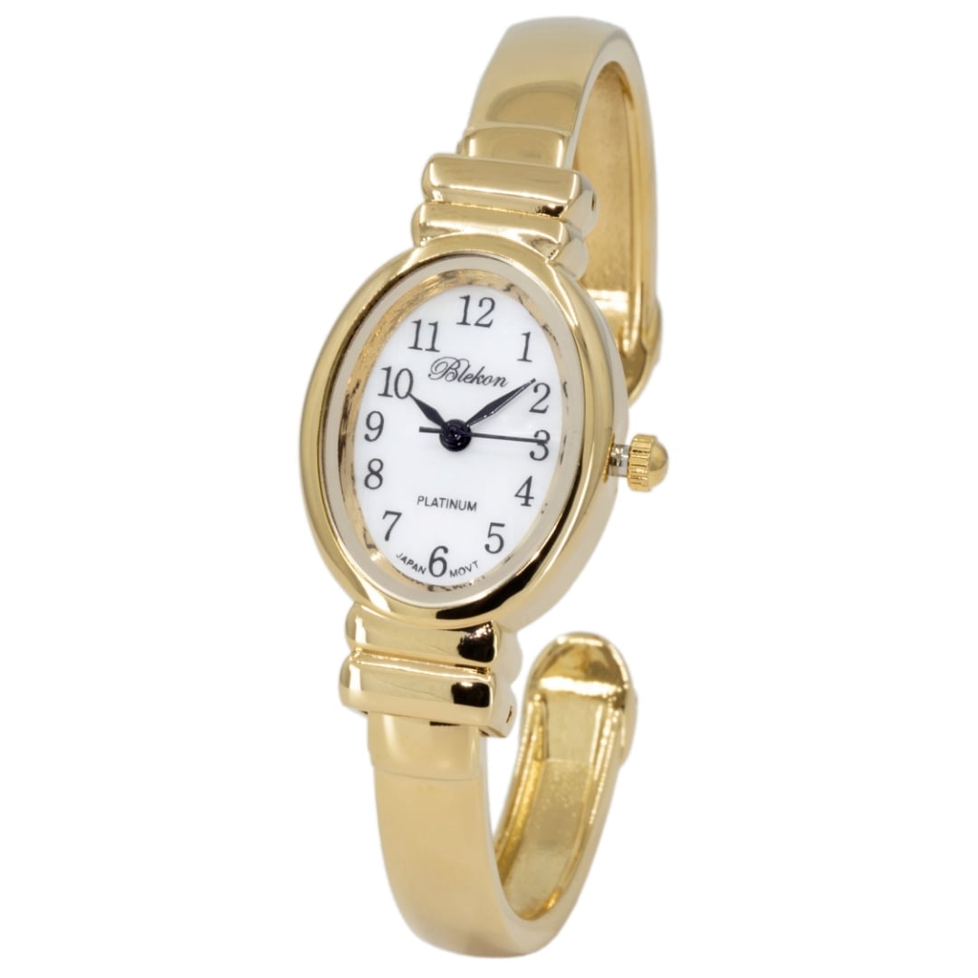 Blekon Collections 20mm Platinum Women's Cuff Watch 8200