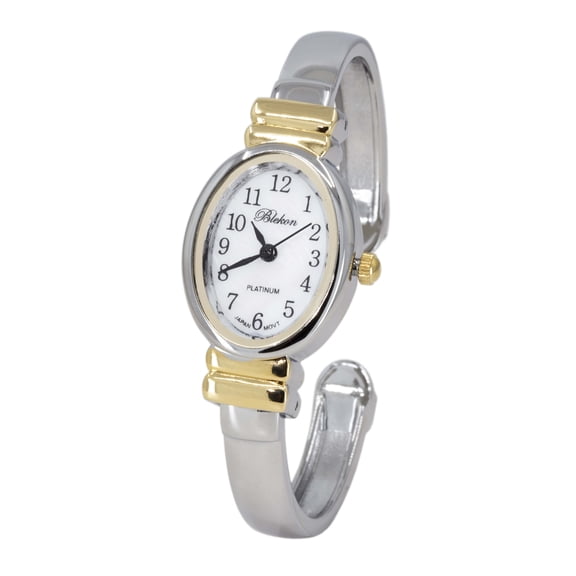 Blekon Collections 20mm Platinum Women's Cuff Watch 8200