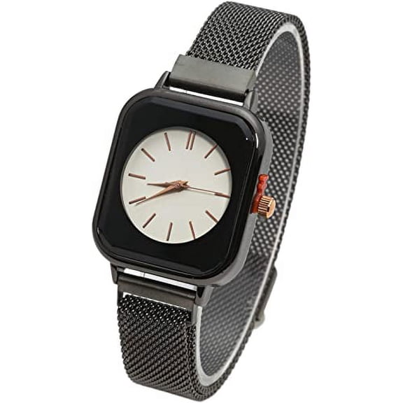 Blekon Collections Analog Quartz Women's 30mm Alloy Case Elegant Metal Magnetic Mesh Band Watch