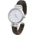thumbnail image 1 of Blekon Collections Analog Quartz Women's 30mm Case Leather Pattern Cuff Bangle Watch, 1 of 5