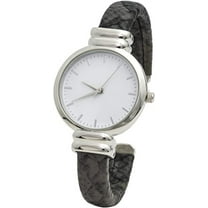 Blekon Collections Analog Quartz Women's 30mm Case Leather Pattern Cuff Bangle Watch