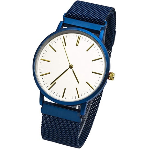 Blekon Collections Women's 40mm Magnetic Mesh Band Watch, Analog Quartz Wrist Watch, Alloy Case, Adjustable Milanese Bracelet, Fashion Dress Watch
