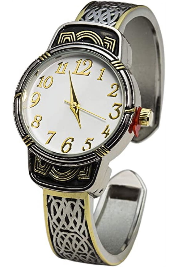 Collections Analog Quartz Women's Alloy 26mm Case Metal Designed Cuff Bangle Watch