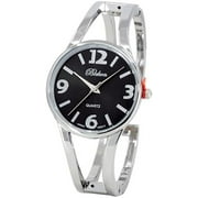Blekon Collections Analog Quartz Womens Elegant 33mm Case Casual Metal Cuff Bangle Watch